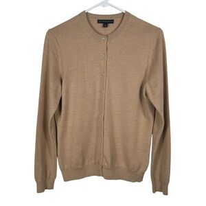 346 Brooks Brothers Tan 100% Merino Wool Cardigan & Tank, Size L